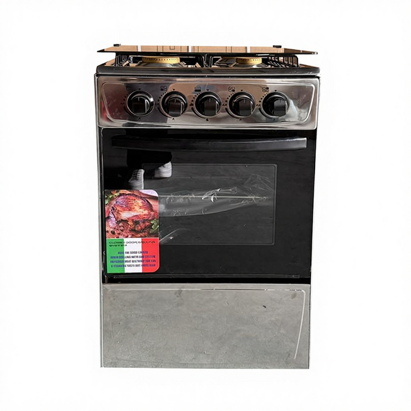 Gas Stove Manufacturer - Household 4 Burners with Oven for Home Free Standing Knob Control Traditional Glass Top Electronic