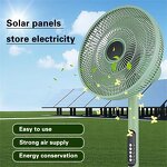 Solar Powered Fan Manufacturer - OEM with Rechargeable Battery Strong Airflow 360° Rotation Energy Saving for Home Farm