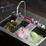 Dish Washing Machine Manufacturer - New Arrival with Sink Luxury Matte Black 1.2m Double Sinks Build in 12Sets Ultraviolet