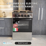 Gas Stove Manufacturer - Household 4 Burners with Oven for Home Free Standing Knob Control Traditional Glass Top Electronic