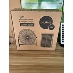 Rechargeable Fan Manufacturer - 12inch Mini Table Use with Solar Panel Ac Adapter 15W Copper Motor Quite Factory Price
