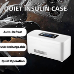 Insulin Cooler Case Manufacturer - Mini USB Rechargeable Low Noise Quiet Electric Powered New Air Cooling Carrying Bag for Travel