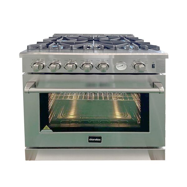 Gas Oven Range Manufacturer - 5 Gas Burner Electric Oven Large Capacity Built-in for Household