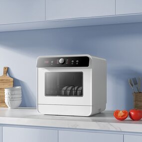 Dishwasher Manufacturer - 4 Place Setting with Water Softener 220V Anti-Limescale Salt Container 445mm Slim Quiet