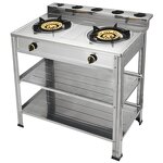 Gas Stove Manufacturer - Portable Double Burner Stainless Steel Free Standing for Commercial Home Use in Africa