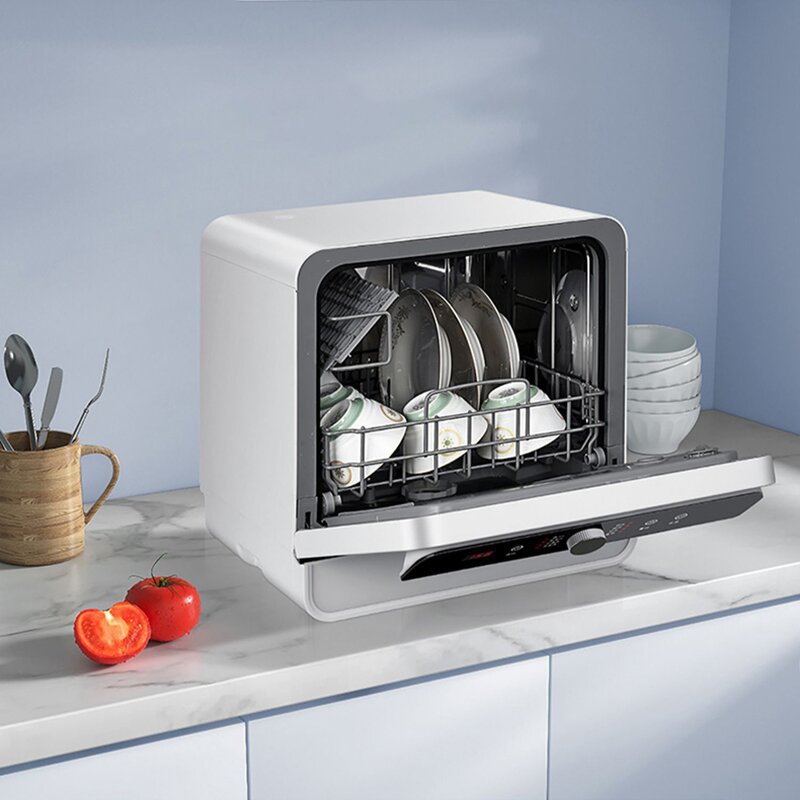Dishwasher Manufacturer - EU 220v Mini for Apartment 4 Sets Desktop Build-in Multi Function Touch Screen
