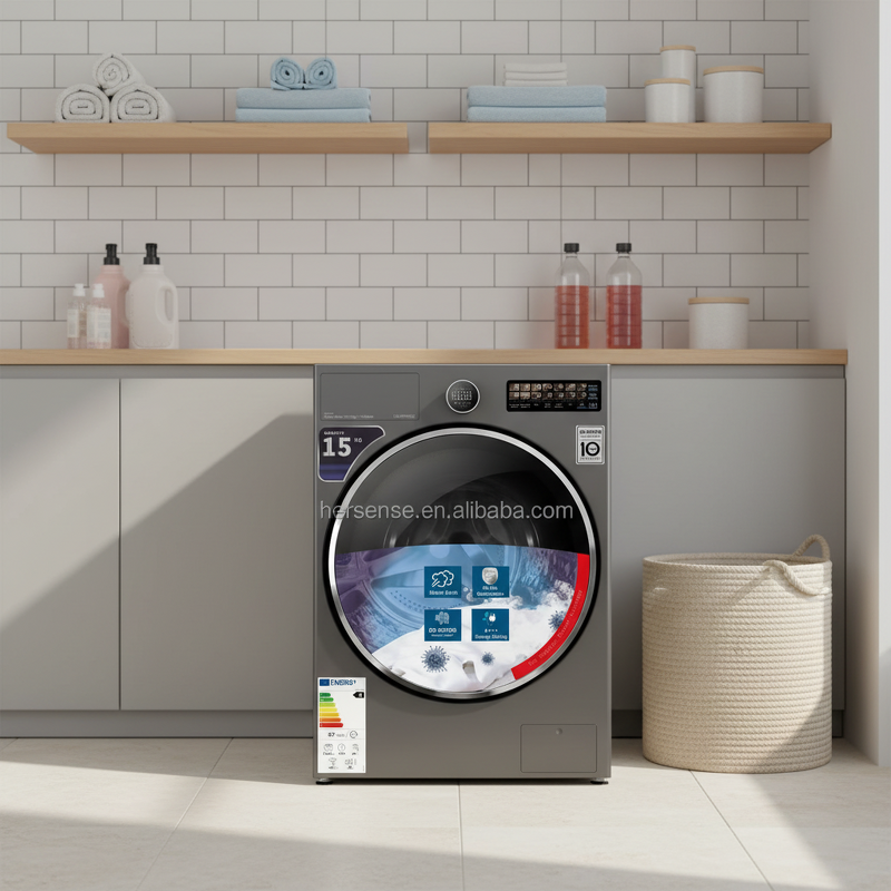 Washer Dryer Combo Manufacturer - LG15PW Front Load 15KG Smart DD Inverter Motor with Steam Hygiene Auto Door for Home Hotel