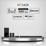 Sound Bar System Manufacturer - Black Son HT-S40R 5.1ch Smart Home Theater with Bluetooth Dolby Audio Rear Speakers