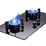 Gas Cooktop Manufacturer - Double Burner Easy Clean Safety Lock Portable LPG Household Hotel Use Glass Surface Highly Efficient