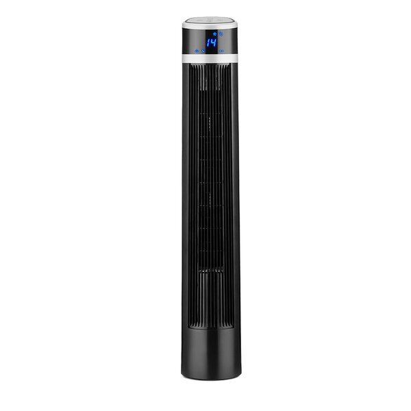 Cooling Fan Manufacturer - Energy-Saving Black Silent Bladeless Standing Tower Fan Electric Vertical Big Wind Air Conditioner