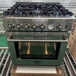 Gas Oven Range Manufacturer - 5 Gas Burner Electric Oven Large Capacity Built-in for Household