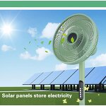Solar Powered Fan Manufacturer - OEM with Rechargeable Battery Strong Airflow 360° Rotation Energy Saving for Home Farm