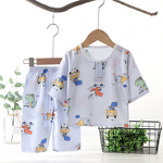 Cartoon Kid Pajamas Manufacturer - for Girls 1-9 Years Short Sleeve Sleepwear Breathable Comfortable Summer