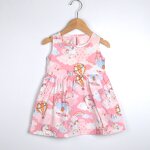 Girls Dress Manufacturer - All Cotton A-line Spring Summer Small Nursing Sleeveless Children Cartoon