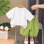 Kids Clothes Suit Manufacturer - New Design Breathable 2pcs Pure Cotton Children's Clothing 1-5T