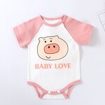 Newborn Clothes Manufacturer - Summer Thin Baby Short-sleeved Fart Clothing Jacket Triangular Cotton Climbing