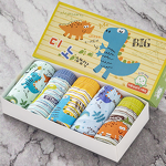 Children's Boxer Underwear Manufacturer - 5pcs Pack Breathable with Cartoon Animal Print