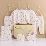 Infant Clothing Supplies Manufacturer - New Classic Seven-piece Cotton Bag-mounted Cartoon Flower Type Suits