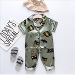 Children's Pajamas Manufacturer - 2023 Autumn New INS Korean Cartoon Air Conditioning Pajamas 90-160 Cm