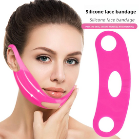 Face Bandage Manufacturer - New Rose Pink Elastic Soft Silicone Chin Strap V Line Lifting for Women Beauty Personal Care