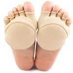 Toe Topper Liner Socks Manufacturer - Sponge Cushion No Show Women's Toeless Half for High Heels Sandals