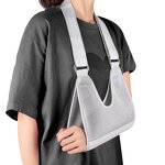 Hand Guard Manufacturer - Adjustable Breathable Grey Sports Protection One Size Fits Most Stable Support Arm Sling Split Strap Technology