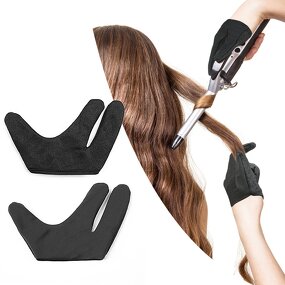 Heat Resistant Gloves Manufacturer - for Hair Styling Curling Wand 3 Finger Reusable Dye Heat Protector