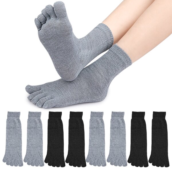 Toe Socks Manufacturer - Cotton Athletic Running Five Finger Crew Running Five-Toe Design