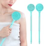 Bath Body Brush Manufacturer - Silicone for Exfoliating Long Handle Shower Soft Bristles Soft Silicone Back Scrubbers