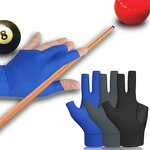 Billiards Gloves Manufacturer - 3 Finger Pool Cue Nylon Table Left Right Hand Universal Shooter Cue Sports