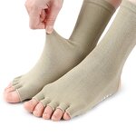 Yoga Socks Manufacturer - Fashion for Women Girls Workout Non-Slip Five Toe Training Dance with Grips