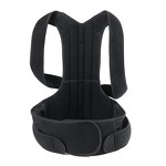 Posture Corrector Manufacturer - Adjustable Upper Back Strap Concealed Unisex Upper Back Shoulder Belt Support Black Universal Set