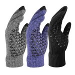 Winter Gloves Manufacturer - Factory Wholesale Men's Warm Knitted Non-slip Outdoor Cycling Sports Plain Screen for Daily Use Ski