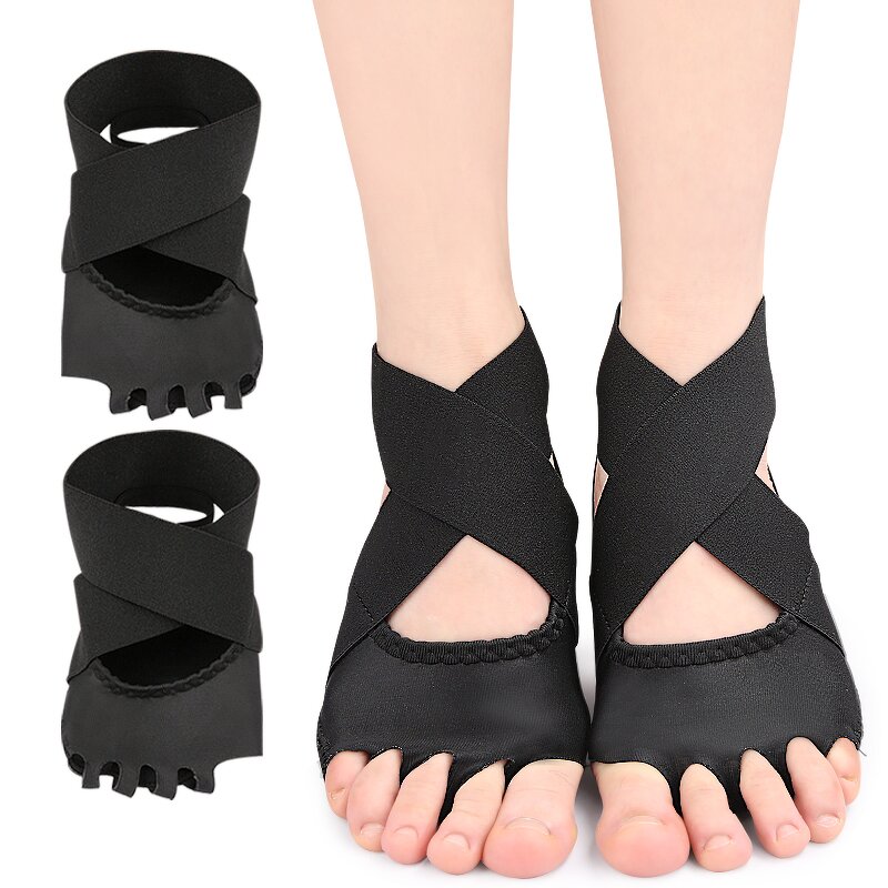 Yoga Socks Manufacturer - Toeless Non-Slip Grips Straps for Pilates Ballet Workout for Women