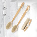 Bathing Brush Manufacturer - Hemu Soft Dry Skin Body Removable Natural Bristles Exfoliating Body Bath