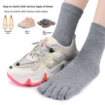 Toe Socks Manufacturer - Cotton Athletic Running Five Finger Crew Running Five-Toe Design
