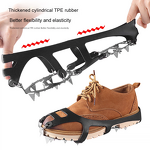 Ice Claw Shoe Covers Manufacturer - 18-Tooth Stainless Steel Anti-Slip Outdoor Snow Climbing Mud Anti-Fall Mountaineering Camping Hiking
