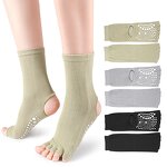 Yoga Socks Manufacturer - Fashion for Women Girls Workout Non-Slip Five Toe Training Dance with Grips