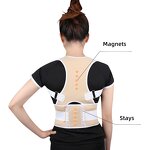Back Brace Manufacturer - Neoprene Thoracic Posture Corrector Magnetic Lumbar Support Belt Adjustable Straps Unisex Shoulder Upright