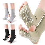 Yoga Socks Manufacturer - Fashion for Women Girls Workout Non-Slip Five Toe Training Dance with Grips