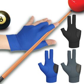 Billiards Gloves Manufacturer - 3 Finger Pool Cue Nylon Table Left Right Hand Universal Shooter Cue Sports