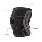 Knee Brace Manufacturer - with Side Stabilizers Patella Gel Pads Knee Pain Support Adjustable Compression Sleeve Wrap for Men Women