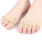 Toe Topper Liner Socks Manufacturer - Sponge Cushion No Show Women's Toeless Half for High Heels Sandals