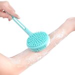 Bath Body Brush Manufacturer - Silicone for Exfoliating Long Handle Shower Soft Bristles Soft Silicone Back Scrubbers