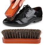Shoe Shine Brush Manufacturer - Horsehair Horse Hair Bristles Wood Handle for Boots Shoes Leather Care