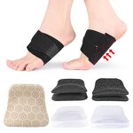 Arch Support Braces Manufacturer - Gel Pads Orthotic for Women Men Adjustable Compression Bands with Removable Arch Support Pads