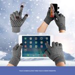 Winter Gloves Manufacturer - Factory Wholesale Men's Warm Knitted Non-slip Outdoor Cycling Sports Plain Screen for Daily Use Ski
