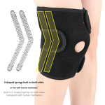 Knee Brace Manufacturer - with Side Stabilizers Patella Gel Pads Knee Pain Support Adjustable Compression Sleeve Wrap for Men Women