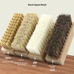 Horse Hair Brush Manufacturer - Solid Wood Square for Shoe Care Soft Wool Leather Shoe Seat Polishing Dust Removal Washing