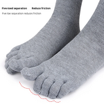 Toe Socks Manufacturer - Cotton Athletic Running Five Finger Crew Running Five-Toe Design